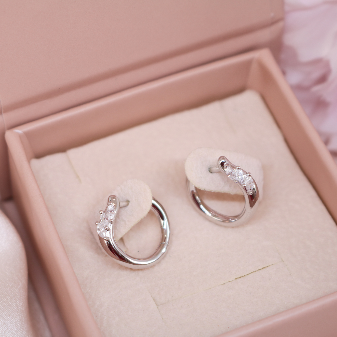 14K Gold Vermeil Creolen Ondina Ohrringe