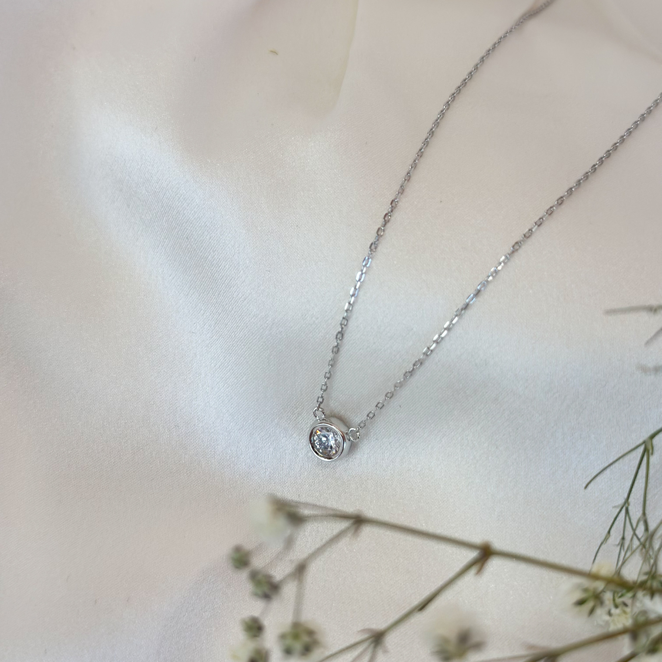 Ponto de luz Halskette aus Sterling Silber